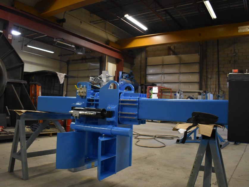 Systems to guide pipe and/or components of high-pressure pipe during the manufacturing process.
